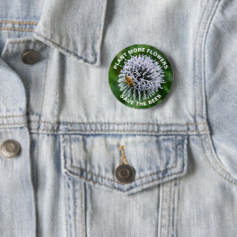 Sparen het Wereldbol van de Bijen Thistle Floral Ronde Button 5,7 Cm
