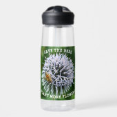 Sparen het Wereldbol van de Bijen Thistle Floral Waterfles (Voorkant)
