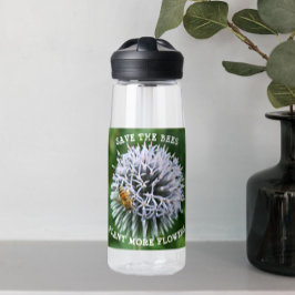 Sparen het Wereldbol van de Bijen Thistle Floral Waterfles