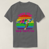 Sparen het Zee Draait retro Regenboogontwerp T-shirt (Design voorkant)