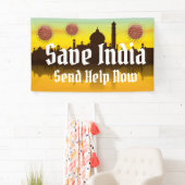 Sparen India van Covid-19 Spandoek (Insitu)