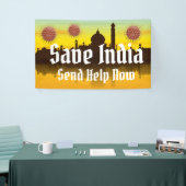 Sparen India van Covid-19 Spandoek (Beurs)