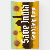 Sparen India van Covid-19 Spandoek (Verticaal)