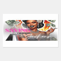 "Sparen is voor Suckers" Credit Debit Kaart Sticke