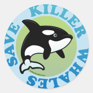 Sparen Killer Whales Ronde Sticker