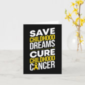 Sparen Kinderdromen Cure Childhood Cancer Ribbon Kaart (Gele Bloem)