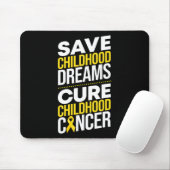 Sparen Kinderdromen Cure Childhood Cancer Ribbon Muismat (Met muis)