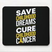Sparen Kinderdromen Cure Childhood Cancer Ribbon Muismat (Voorkant)