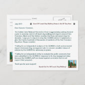 Sparen Leash Dog Walking Senator Feinstein Briefkaart (Voorkant / Achterkant)