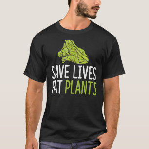 Sparen Levende Planten Vegan Lettuce Food Vegetari T-shirt