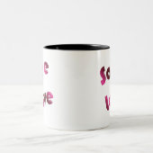 Sparen Liefde. verlooptekst. Tweekleurige Koffiemok (Center)