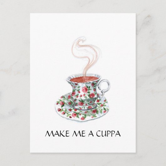 Sparen/maak me een Cuppa! Briefkaart (Voorkant)