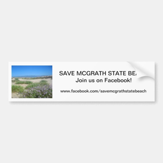 Sparen McGrath SB Bumpersticker 5 (Voorkant)