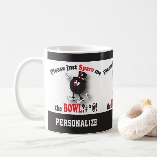 Sparen me de Bowl - Humor Koffiemok (Met donut)