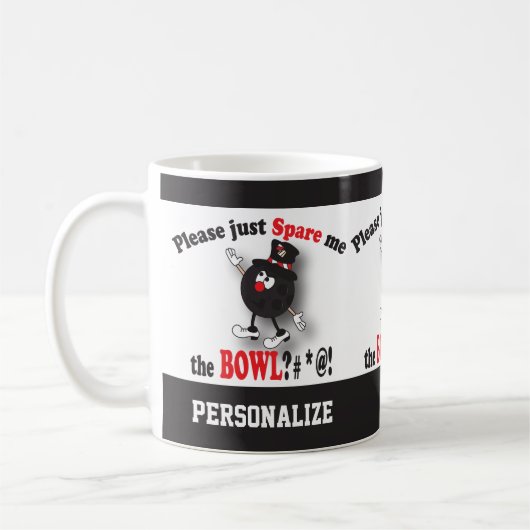 Sparen me de Bowl - Humor Koffiemok (Links)