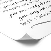 Sparen me een Seat Elegant Wedding Memorial Voorzi Poster (Hoek)