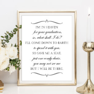 Sparen me een Zitplaats Elegant Afstuderen Memoria Poster