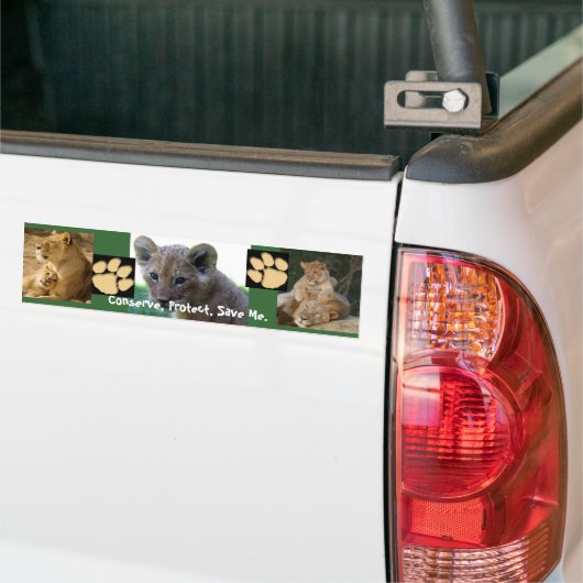 Sparen me - Lion Cub Bumpersticker (Op Truck)