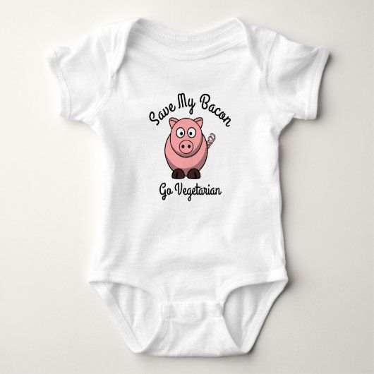 Sparen Mijn Bacon Go Vegetarian Romper (Voorkant)