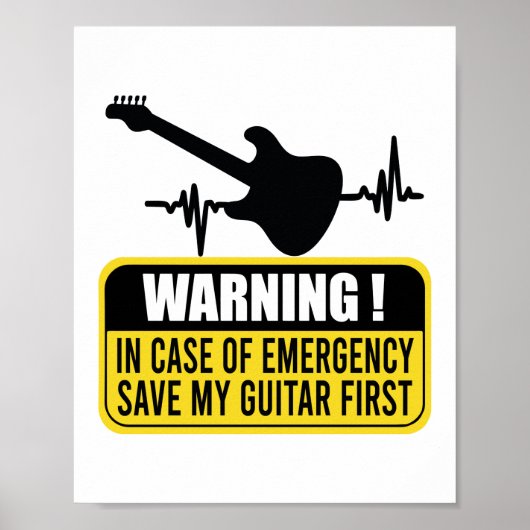 Sparen Mijn Guitar eerst - de grappige Guitarist G Poster (Voorkant)