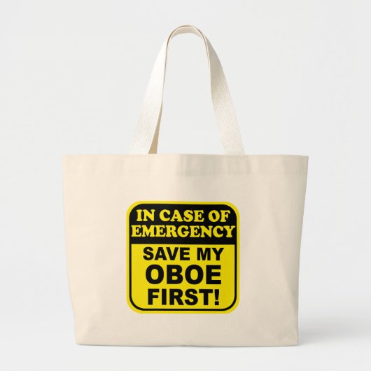 Sparen Mijn Oboe Grote Tote Bag (Voorkant)