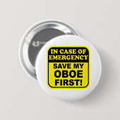 Sparen Mijn Oboe Ronde Button 5,7 Cm (Voorkant /achterkant)