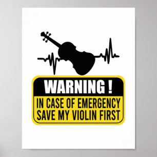 Sparen mijn Violin First - Grappig Violinist Gift Poster