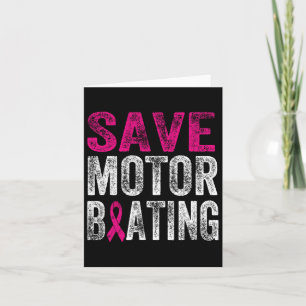Sparen Motorbotoch Funny Breast Cancer Awareness S Kaart