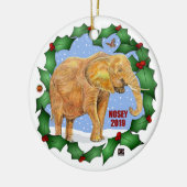 Sparen Nosey nu 1e jaarlijkse kerstversiering. Keramisch Ornament (Links)