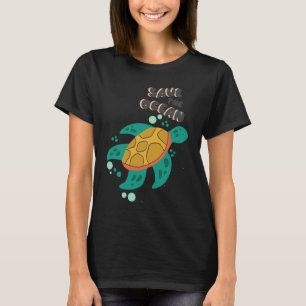 Sparen oceaanvrije schildpad plastic t-shirt
