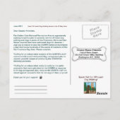 Sparen Off-Leash Dog Walking Senator Feinstein Briefkaart (Achterkant)