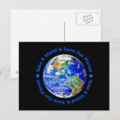 Sparen ons Briefkaart van de Planet (Voorkant / Achterkant)