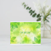Sparen ons milieu Groen Briefkaart (Staand voorkant)