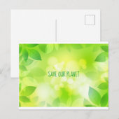 Sparen ons milieu Groen Briefkaart (Voorkant / Achterkant)