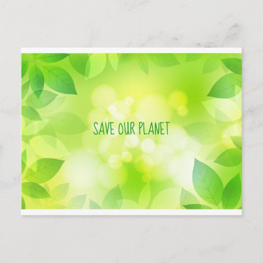 Sparen ons milieu Groen Briefkaart (Voorkant)