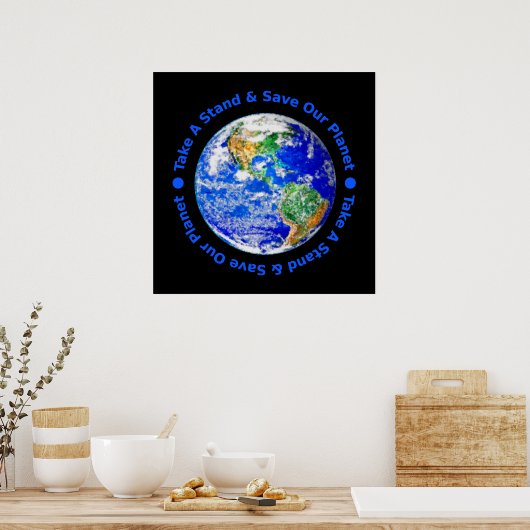 Sparen ons Poster van de Planet (Keuken)