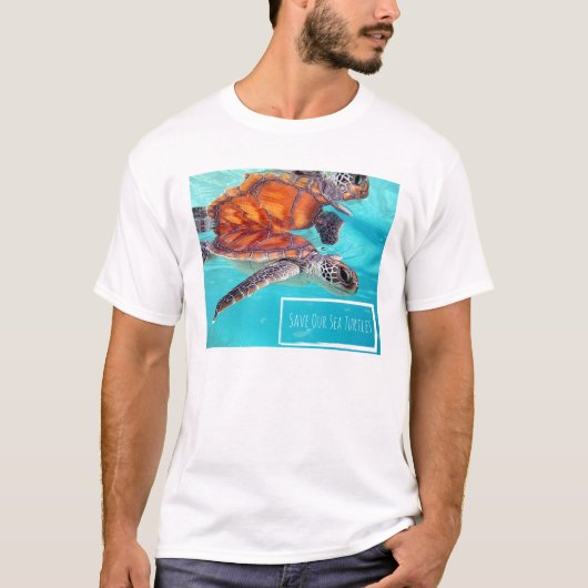 Sparen ons T-shirt van de Turtikelen van het Zee (Voorkant)