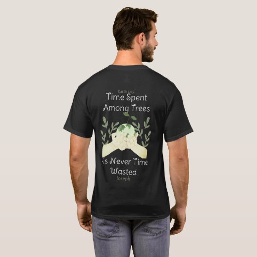 sparen onze aarde , aarddag , liefdesaarde , perso t-shirt (Achterkant volledig)