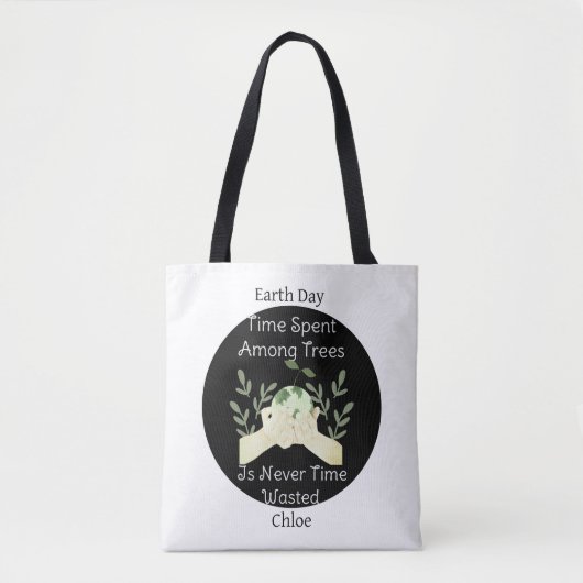 sparen onze aarde , aarddag , liefdesaarde , perso tote bag (Voorkant)