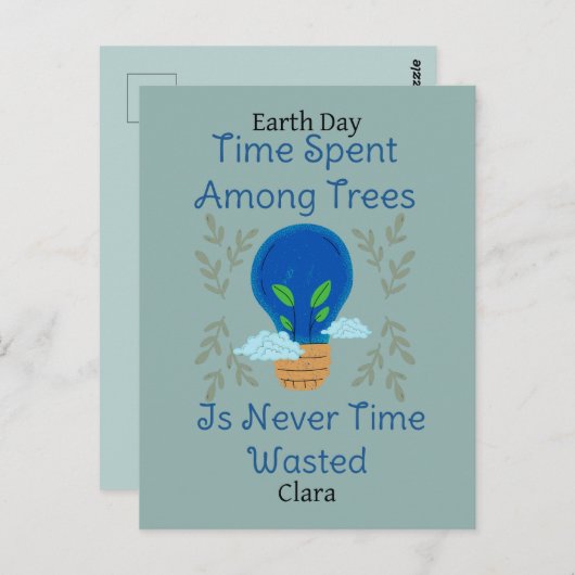 sparen onze aarde , aarddag , liefdesaarde , weten briefkaart (Voorkant / Achterkant)