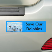 Sparen Onze Bumpersticker van Dolphins (Op auto)