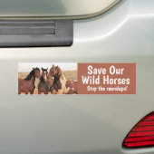 Sparen onze Bumpersticker van Verwilde Paarden (Op auto)
