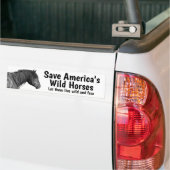 Sparen onze Bumpersticker van Verwilde Paarden (Op Truck)