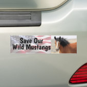 Sparen onze Bumpersticker van Verwilde Paarden (Op auto)