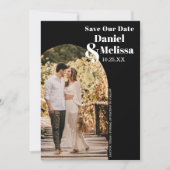 Sparen Onze Dartfoto Typografie Weddenschap Save The Date (Voorkant)