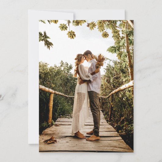 Sparen Onze Dartfoto Typografie Weddenschap Save The Date (Achterkant)