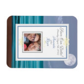 Sparen onze date Gemonlit blauwgroen zee strandbru Magneet (Horizontaal)