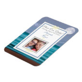 Sparen onze date Gemonlit blauwgroen zee strandbru Magneet (Linkerzijde)