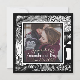 Sparen onze date Modern elegant met uw foto