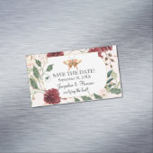 Sparen onze Datum Blush Pink Butterfly Garden Flor Magnetisch Visitekaartje (Voorbeeld)